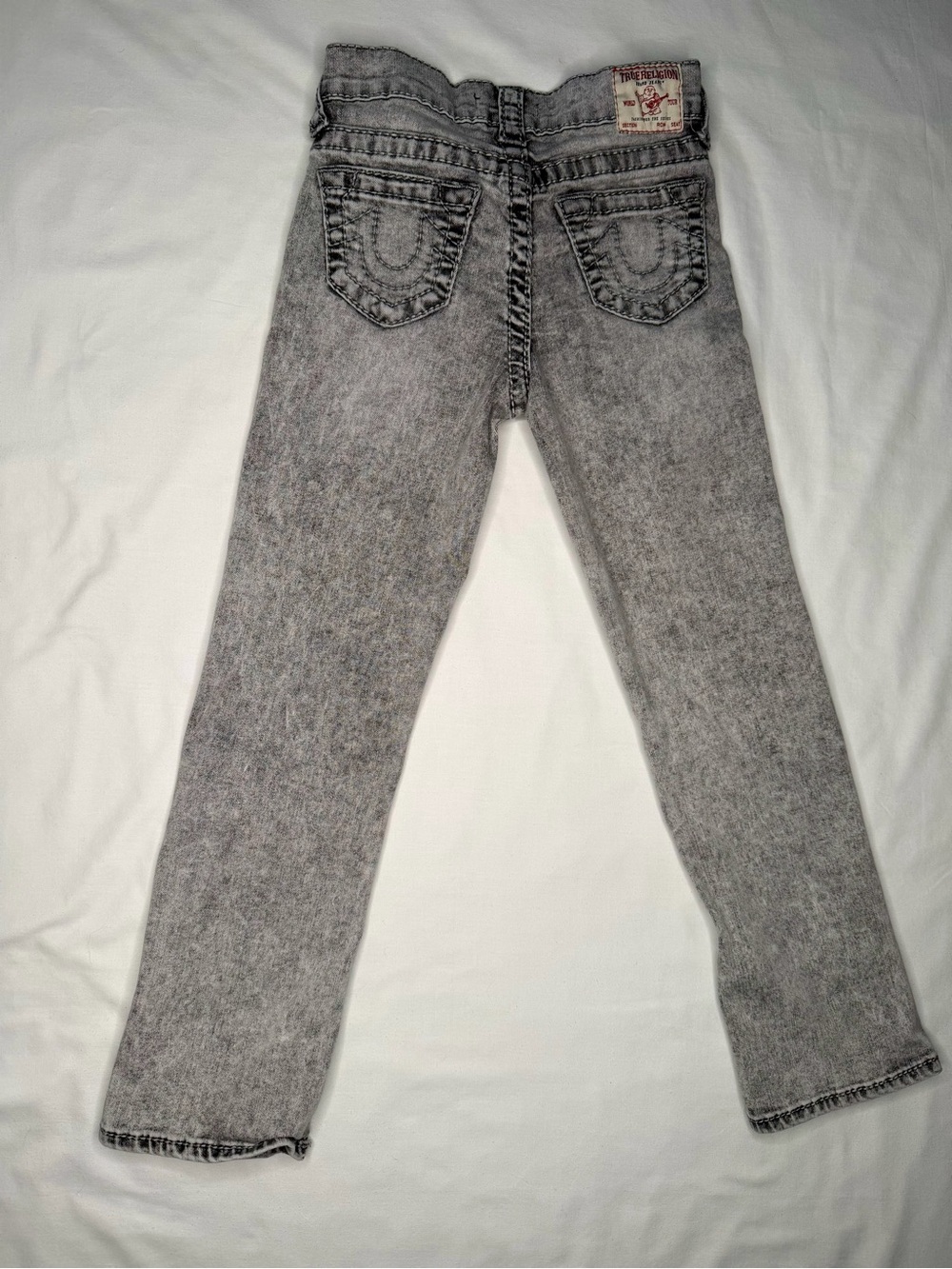 True Religion girls Grey Acid-Wash Jeans